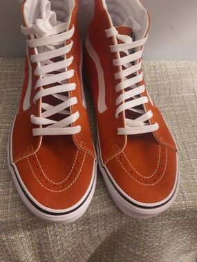 Vans High-Top Suede Skate Sneakers - Orange